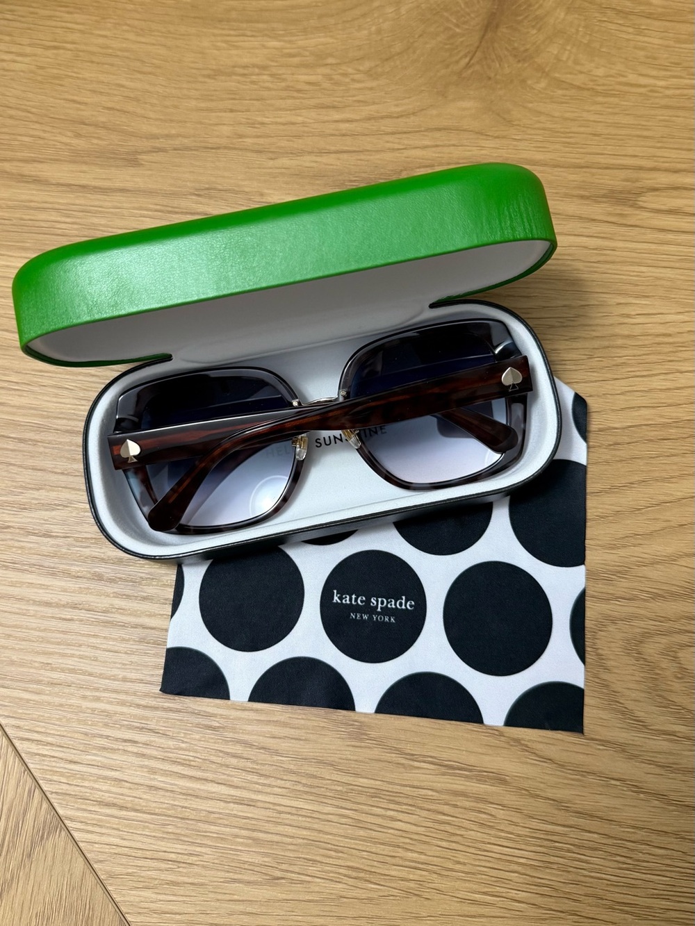 kate spade Women’s Tortoiseshell Frame Sunglasses with Gradient Lenses